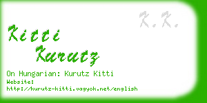 kitti kurutz business card